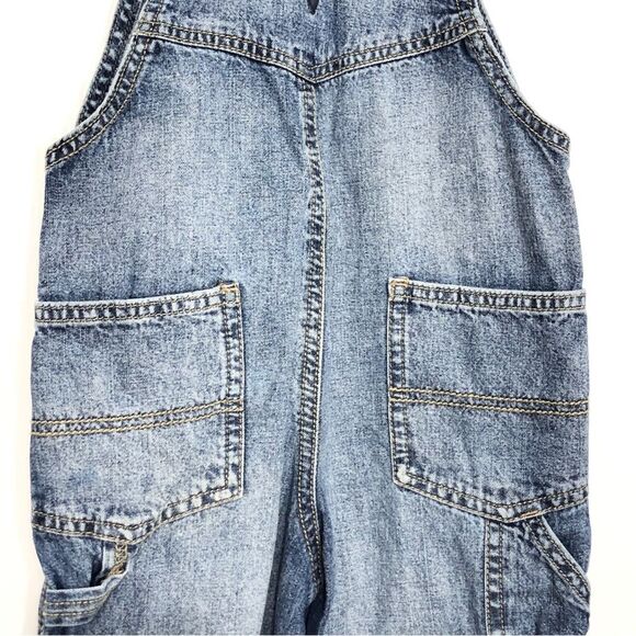 OshKosh B’Gosh Denim Overalls Boys Size 4 Red White Blue Striped Straps USA - Picture 7 of 12